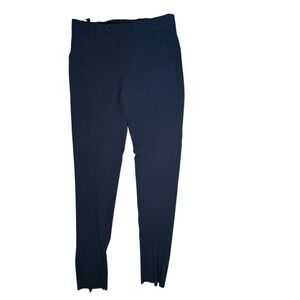 Wessi Mens Slim Fit Dress Trousers Navy Blue Size 30 Made‎ in Turkey Unhemmed